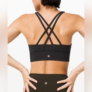 Lululemon Energy Bra High Neck Long Line *Tough Seamless•LIKE NEW•Black•Sz 6